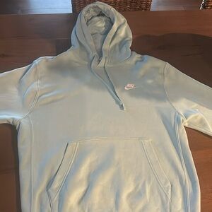 Nike light blue sweatshirt with hoodie